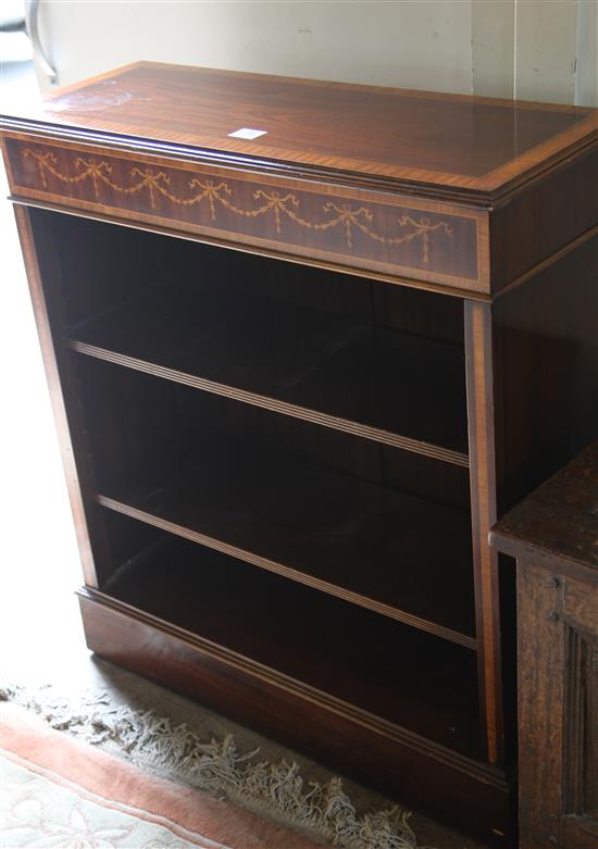 Mahogany open bookcase